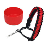 Maxbell Water Bottle Handle Protective Silicone Sleeve for Outdoor Activities Sports Red Large
