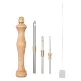 Maxbell Punch Needle Set Adult Needle Threader for 5 mm 2.5 mm 3.5mm Thread and Yarn