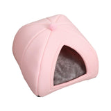 Maxbell Cat Warm House Dog Tent Sleeping Hut Kitty Anti Slip Calming Cave Pet Bed S Pink