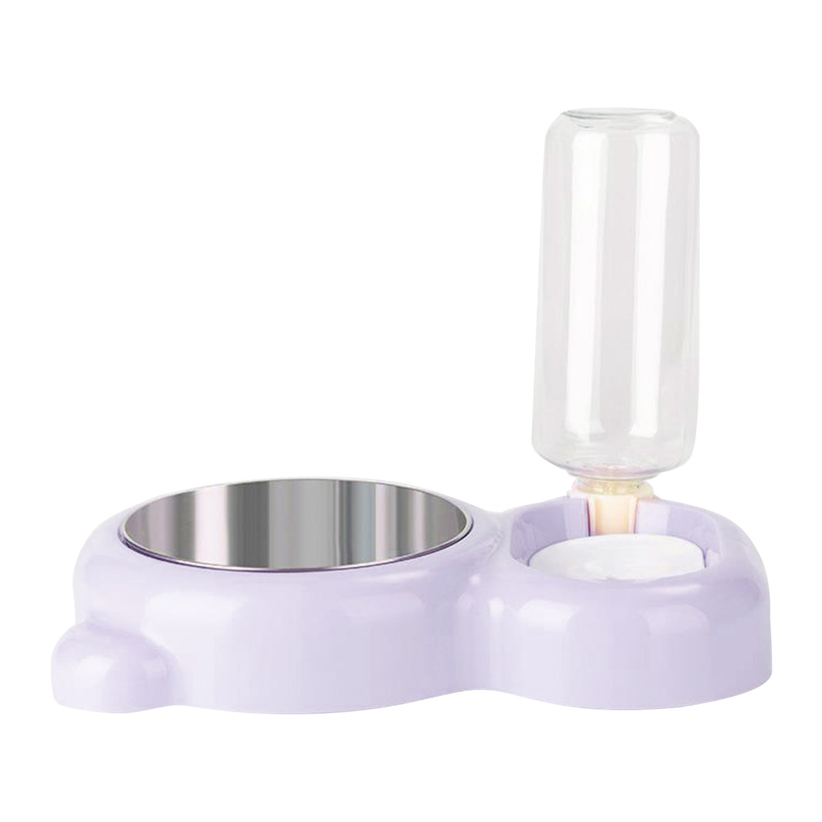 Maxbell Automatic Pet Feeder Auto Dog Cat Food Water Bowl Dispenser Purple