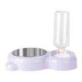 Maxbell Automatic Pet Feeder Auto Dog Cat Food Water Bowl Dispenser Purple