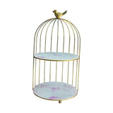 Maxbell Bird Cage Rack Cosmetic Holder Perfume Iron for Dresser Vanity bird 19.5cmx38.5cm