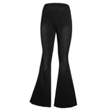 Max Women Vintage Flared Trousers High Waist Denim Bell Bottom Jeans Black L