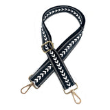 Maxbell Shoulder Bag Strap Belt Metal Hooks Adjustable for DIY Purse Making Luggage Black