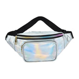 Maxbell Waist Bag Shiny Water Resistant Easy Carry for Running Outdoors Workout White