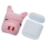 Maxbell Winter knit Cute cartoon Silicone Earphone Case For AirPods cover pink