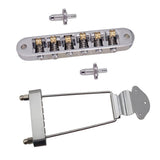 Max Maxb New Jazz Archtop Tailpiece Golden Roller Saddle Bridge Guitar Part Sliver
