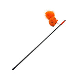 Maxbell Cat Teaser Wand Toy Playing Dog Training Puppy Interactive Cat Feather Toys Orange