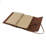 Max Leather Journal Notebook Portable Loose Leaf Blank Notebook  Dark-blue