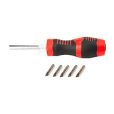 Max 5 in 1 Slotted Philips Screwdriver Bit Set with Led Light  Red