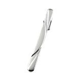 Maxbell Silver Brushed Tie Bar Formal Mens Necktie Clip Clasp Party Jewelry Silver 3