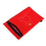 Maxbell Sports Wristband Sweatband Wallet Zipper Pocket Armband L Chinese Flag
