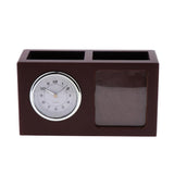 Max Tabletop Alarm Clock with Pen Holder Home Office Tabletop Organizer Coffee