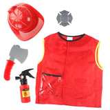 Maxbell Maxbell Firefighter Costume with Complete Firefighter Accessories Role play Set