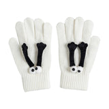 Maxbell Hand in Hand Gloves Soft Cartoon Lovely Gloves 3D Thermal Full Finger Gloves White
