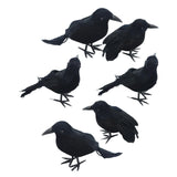 Maxbell 6x Simulation Halloween Crows Raven Prop for Party Event Halloween Supplies