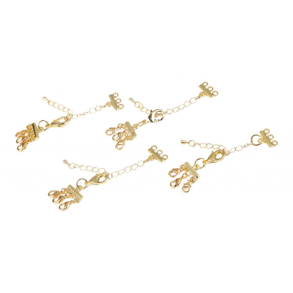 Max 5cm 6 Ring Chain Jewelry Beads Necklace Pendant DIY Craft Making golden