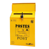 Max Creative Iron Mail/Letter/Post/Newspaper Holder Box Yellow_ Big Letters