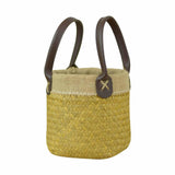 Maxbell Flower Basket Hand Woven Storage Bin for Indoor Outdoor Living Room Garden L 22cmx17cm