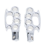 Max Maxb Universals Flying Knuckle Footpegs Footrests Custom Pedal For Harley Silver