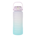 Maxbell Portable Motivational Water Bottle BPA Free for Sports Home Office Fitness Purple 2000ml