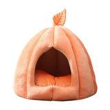Maxbell Cave Pet Bed Dog Tent Nonslip Slip Cats Warm House for Small Medium Puppy Orange 35x35x35cm