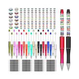 Maxbell Beaded Beadable Pens DIY Set Christmas Decor for Writing Classroom School Set B