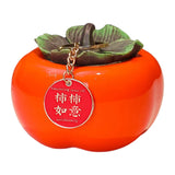 Maxbell Persimmon Storage Tank with Cover Containers Tea Cans Desktop Decorative style B