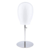 Max Maxb Adjustable Linen Cover Mannequin Head Hat Stand Display Rack Wig Holder Light White