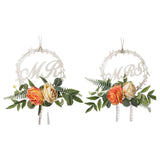 Maxbell Chair Back Flower Romantic Bench Floral simple wedding Banquet Champagne