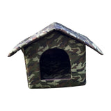 Maxbell Portable Outdoor Cat House Weatherproof Pet Bed Kitten House Winter Green