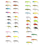 Maxbell 43pcs/Set 3D Eyes Artificial Baits Fish Fishing Lures 6 Models with VMC Hook