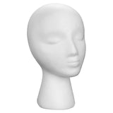 Maxbell Female Foam Mannequin Head Hat Wig Display Stand Lightweight Hairpiece Stand