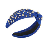 Maxbell Crystal Headband Headdress Women Shiny for Wedding Trip Beach Vacation Blue