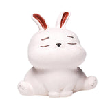 Maxbell Rabbit Figurine Tea Pet Sculpture Bunny Statue for Bedroom Table Centerpiece White