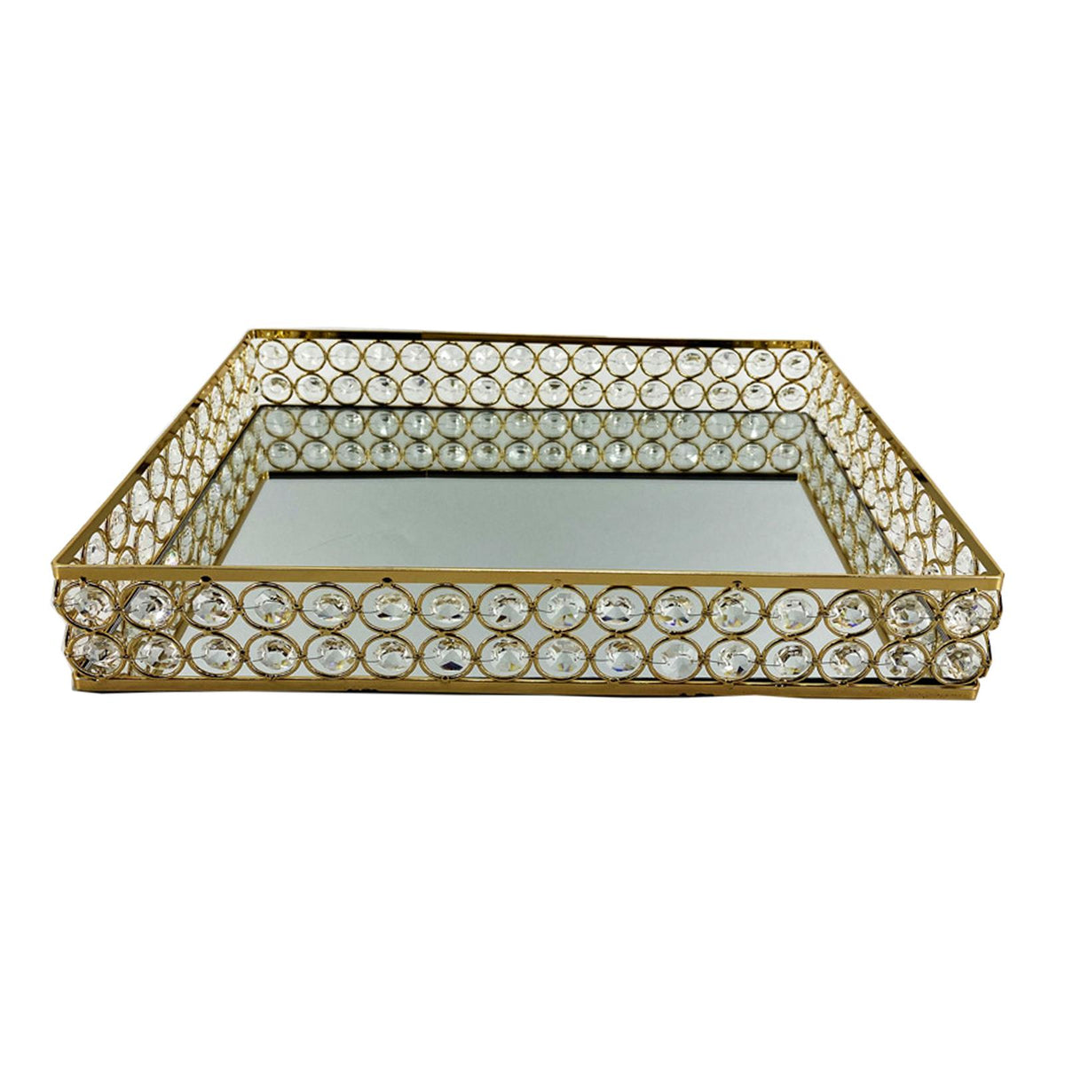 Maxbell Decorative Mirror Trays Creative Storage Trays for Dresser Countertop Vanity L