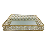 Maxbell Decorative Mirror Trays Creative Storage Trays for Dresser Countertop Vanity L