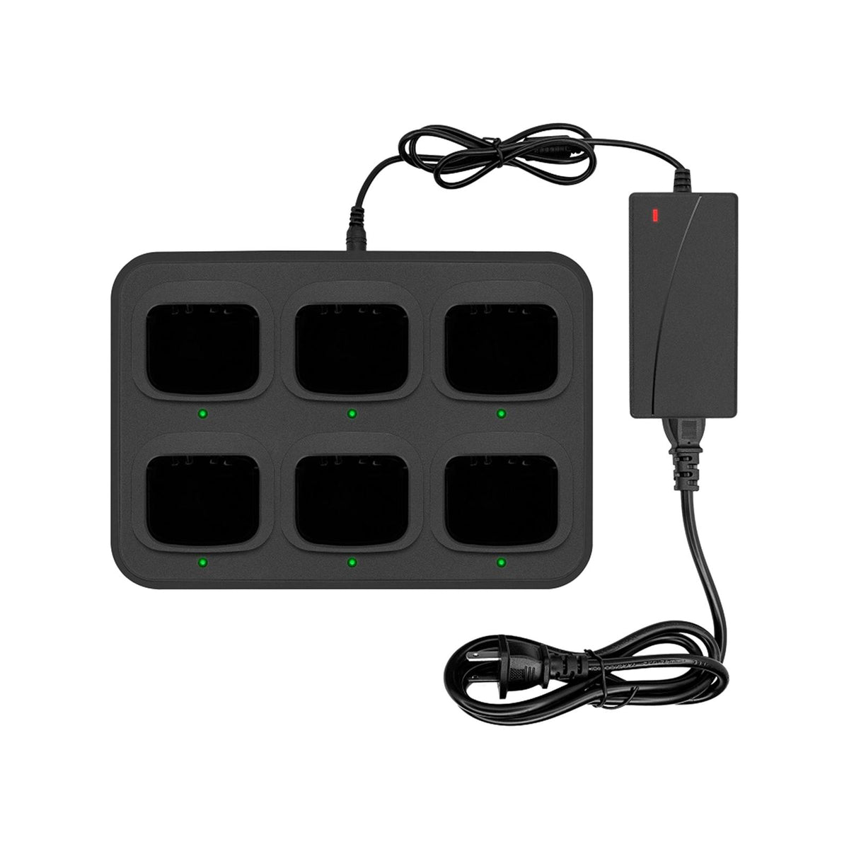 Maxbell 6-Way Charger Adapter for Walkie Talkie Two Way Radio for CP200 PR400 DP1400
