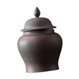 Maxbell Chinese Style Purple Clay Ginger Jar Household Home Decor with Lid Vase 14cmx20cm