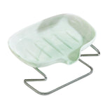 Maxbell Cup Soap Box for Kitchen Leaf Shaped Soap Rack for kitchen Room Hotel light green