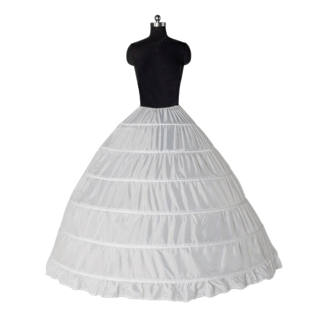 Maxbell 6 Hoop Wedding Ball Gown Bone Crinoline Petticoat
