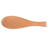Max Fish Shape Wooden Ladle Handheld Rice Ladle Nanmu Meal Rice Spoon Wood
