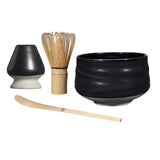 Maxbell Japanese Matcha Whisk Holder Matcha Scoop Ceramics Matcha Whisk Holder black