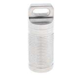 Maxbell Pill Fob Capsule, Waterproof Outdoor Survival Pill Box Dispenser Silver
