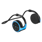 Maxbell Wireless Earhook Headset Bluetooth 5.0 FM Radio for Running Gym Gaming Blue