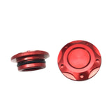 Maxbell 2x Engine Oil Filler Cap Transmission Tank Cover for Yamaha MT-03 MT-25 Red