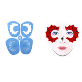 Max 1 Set Reusable Face Body Painting Stencil Template for Party Stage B 20x20cm