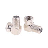 Maxbell 5X 90 Degree Right Angle Gold F RG6 RG59 Coaxial Coax Connector Adapter
