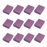 Maxbell 12pcs Cardboard Jewelry Box w/ Sponge Rings Box Square Gift Box Purple