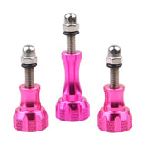 Maxbell Knob Thumb Screw Bolt Nut with Caps for GoPro HE HERO & HD HERO & HD HERO3 Rose Red